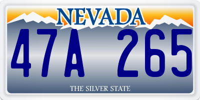 NV license plate 47A265