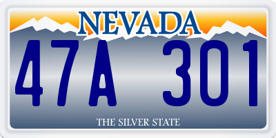 NV license plate 47A301