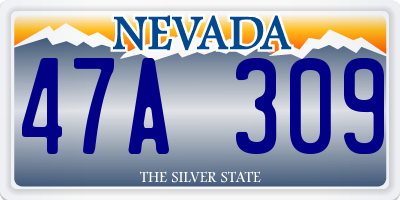 NV license plate 47A309