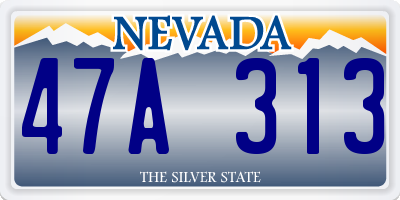 NV license plate 47A313