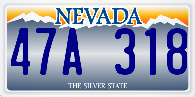 NV license plate 47A318