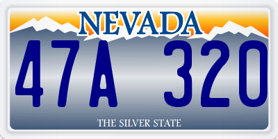 NV license plate 47A320