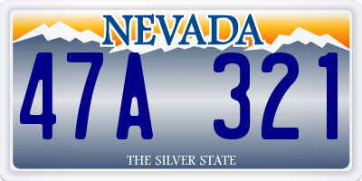 NV license plate 47A321