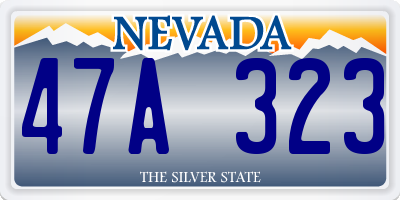 NV license plate 47A323