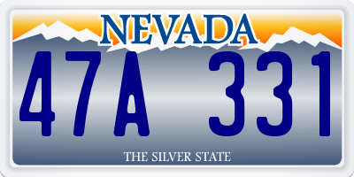 NV license plate 47A331