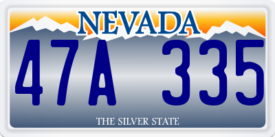 NV license plate 47A335