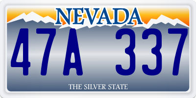 NV license plate 47A337