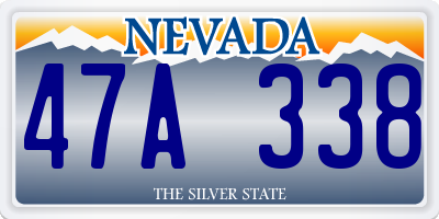 NV license plate 47A338