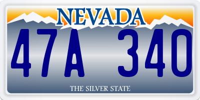 NV license plate 47A340