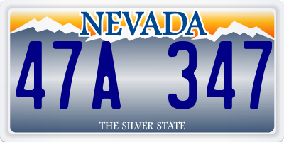 NV license plate 47A347