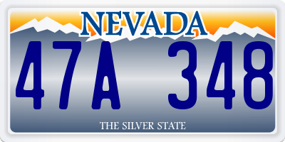 NV license plate 47A348