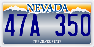 NV license plate 47A350