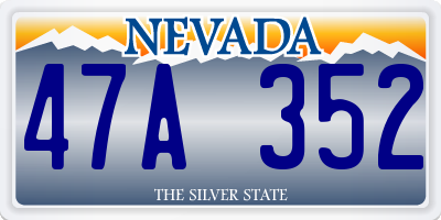 NV license plate 47A352