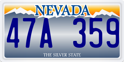 NV license plate 47A359