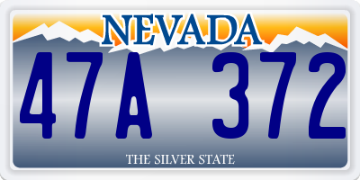 NV license plate 47A372