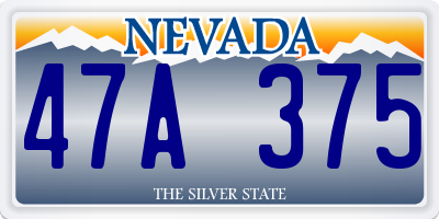 NV license plate 47A375