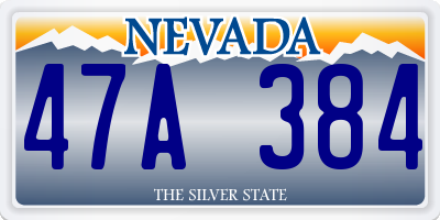 NV license plate 47A384
