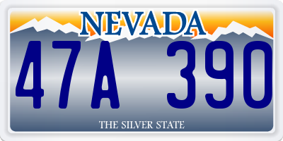 NV license plate 47A390