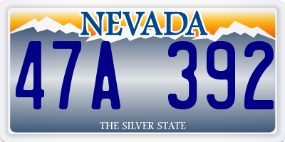 NV license plate 47A392