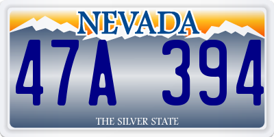 NV license plate 47A394