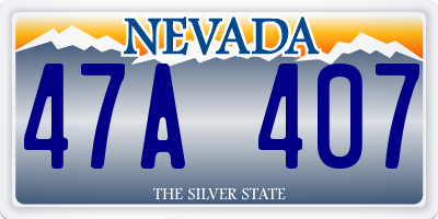 NV license plate 47A407