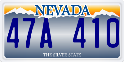 NV license plate 47A410