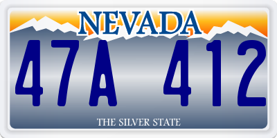 NV license plate 47A412