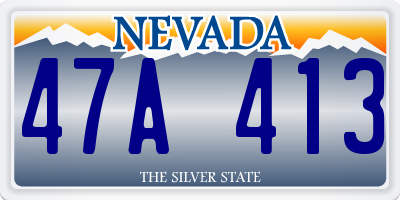 NV license plate 47A413