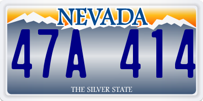 NV license plate 47A414