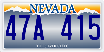 NV license plate 47A415