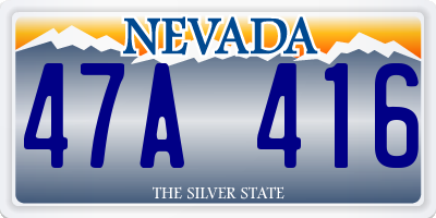 NV license plate 47A416