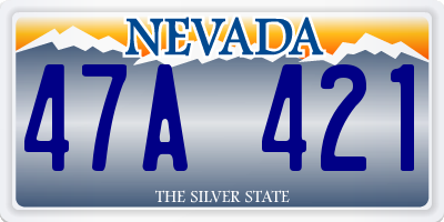 NV license plate 47A421
