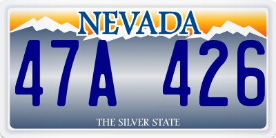 NV license plate 47A426