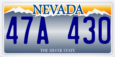 NV license plate 47A430