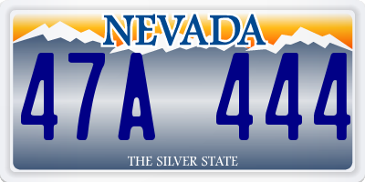 NV license plate 47A444