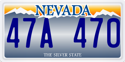 NV license plate 47A470