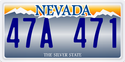 NV license plate 47A471