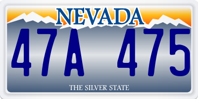 NV license plate 47A475