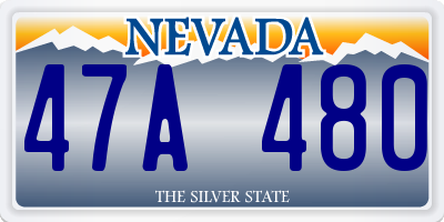 NV license plate 47A480