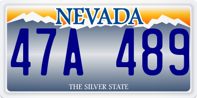 NV license plate 47A489