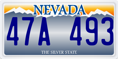 NV license plate 47A493