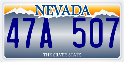 NV license plate 47A507