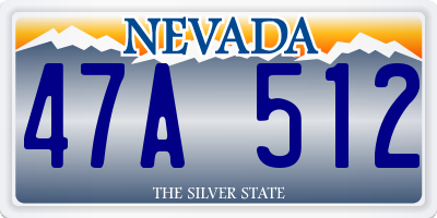 NV license plate 47A512