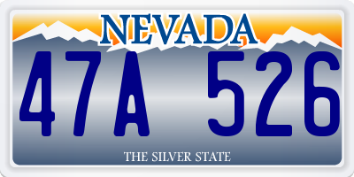 NV license plate 47A526