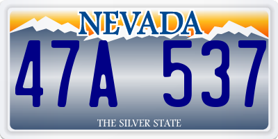 NV license plate 47A537