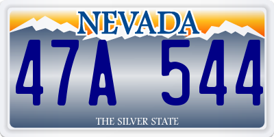 NV license plate 47A544