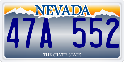 NV license plate 47A552