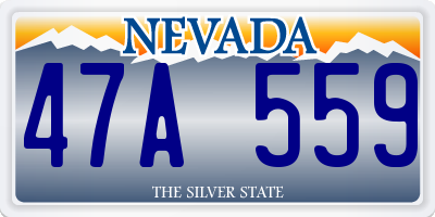 NV license plate 47A559