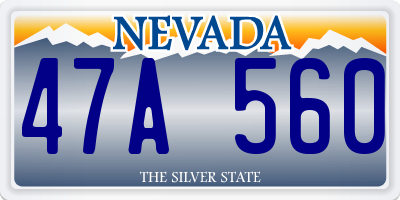 NV license plate 47A560