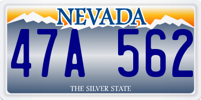 NV license plate 47A562